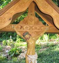 Bavarian Wayside Shrine crucifix closeup